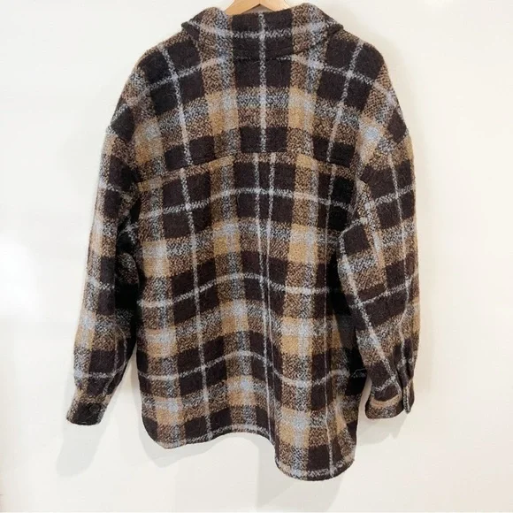 Madewell The Belrose Shacket Shirt Jacket in Cassel Plaid - Picture 8 of 13